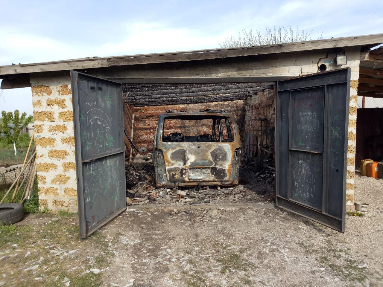 В Запорожской области сгорела иномарка (ФОТО)