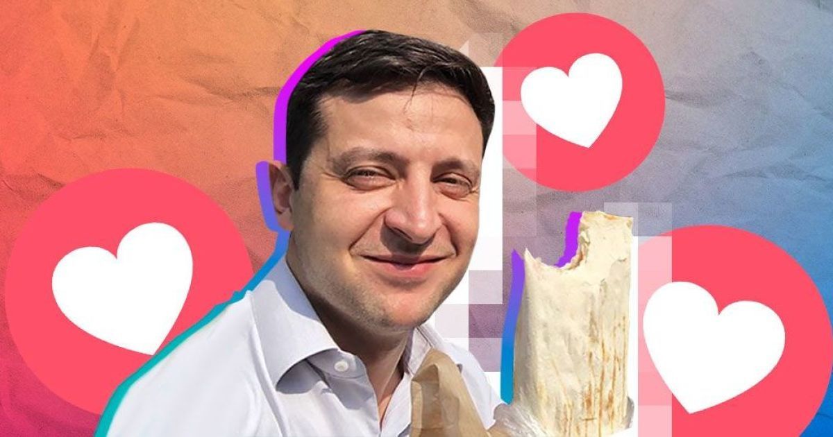Курьёз: в Запорожье Владимир Зеленский "рекламирует" шаурму (ФОТО)