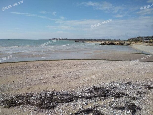 На пляже запорожского курорта снова заметили отдыхающих (ВИДЕО-ФОТО)