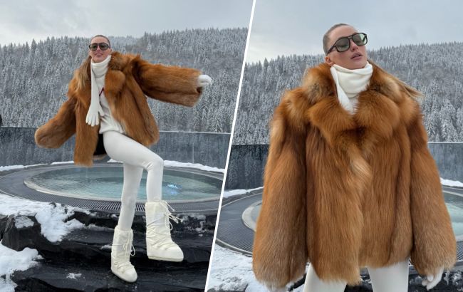 Колишня Тищенка в об’ємній шубі: комфортний та стильний зимовий "лук"